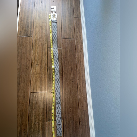 Gray Michael Kors Wide logo belt monogram leather belt - Picture 5 of 16